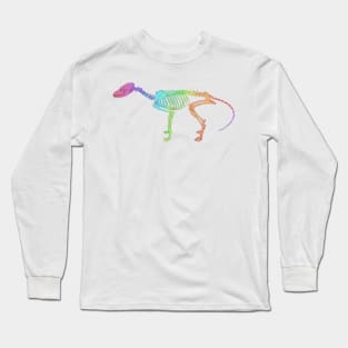 Fox Skeleton Rainbow Long Sleeve T-Shirt